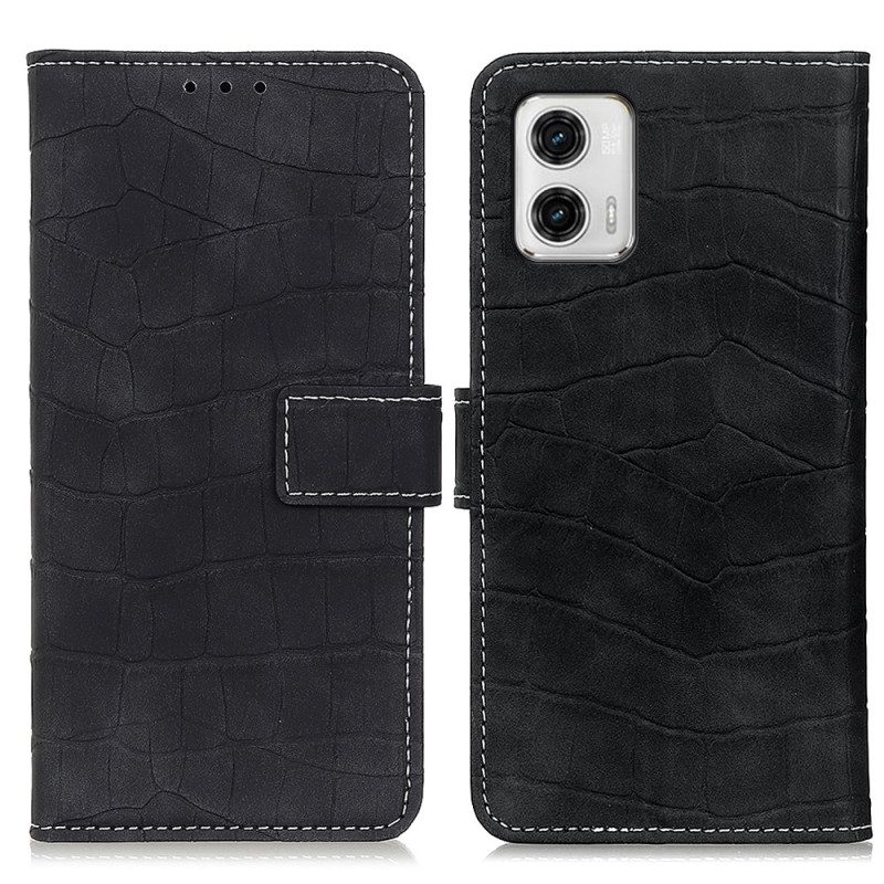 Folio-hoesje voor Moto G73 5G Krokodil