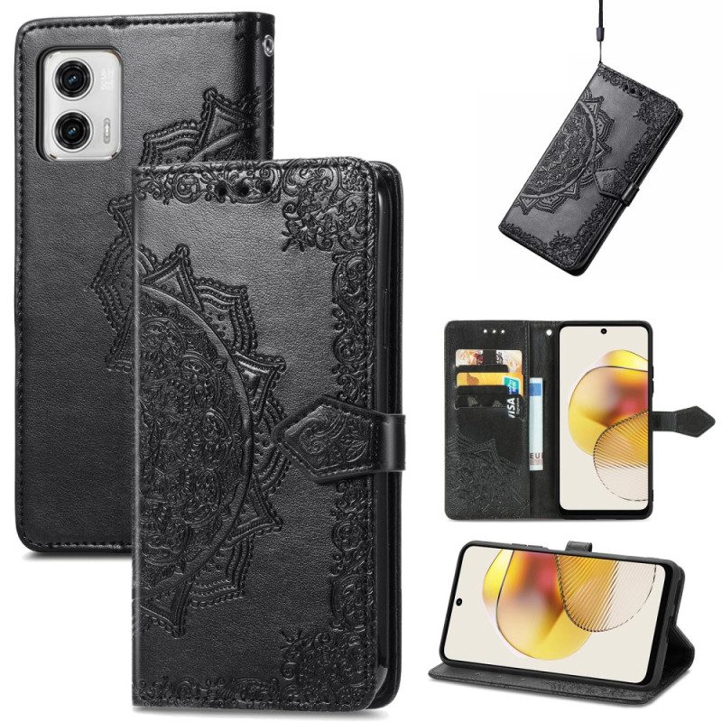 Leren Hoesje voor Moto G73 5G Mandala