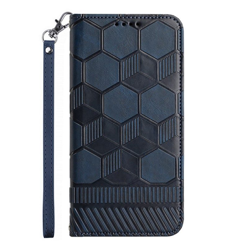 Folio-hoesje voor Samsung Galaxy A54 5G Voetbal Bal Patroon