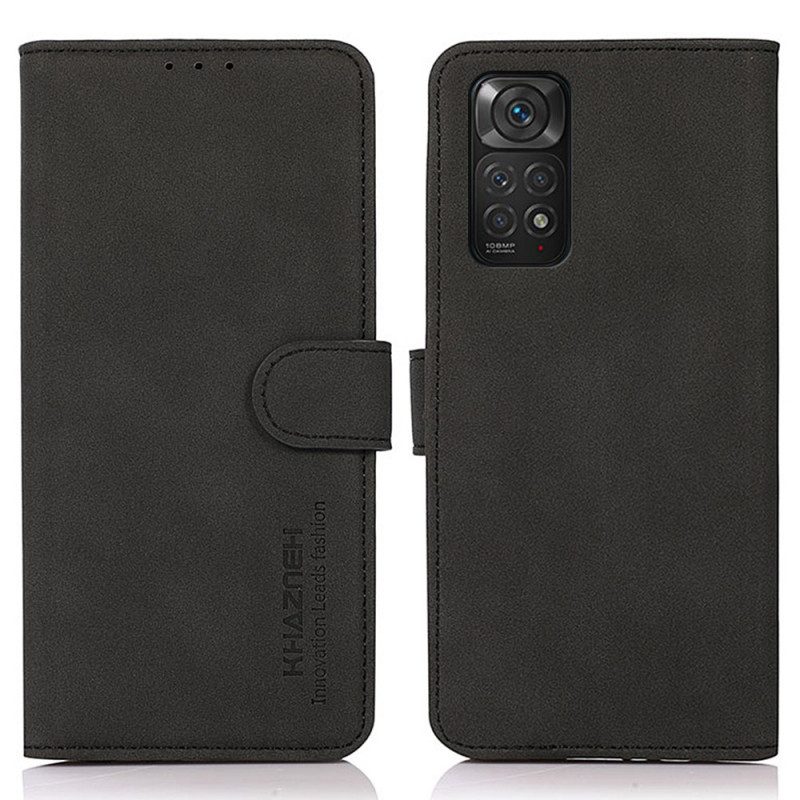 Folio-hoesje voor Xiaomi Redmi Note 11 / 11S Khazneh Modieus Leereffect