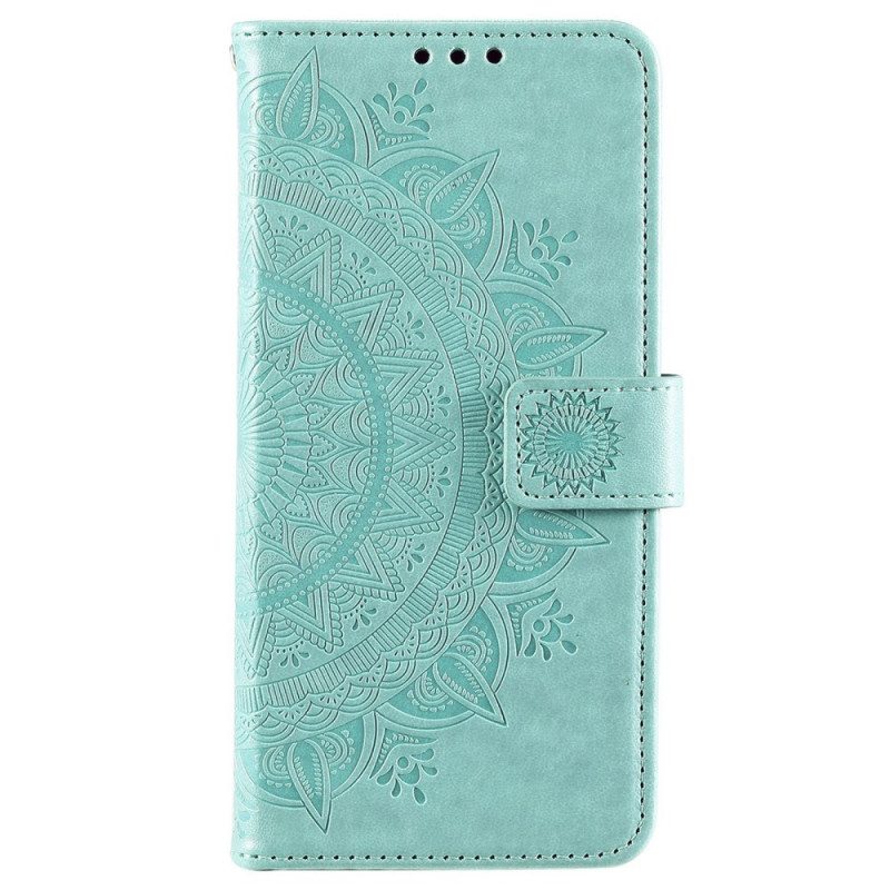 Folio-hoesje voor Samsung Galaxy S22 Plus 5G Zon Mandala
