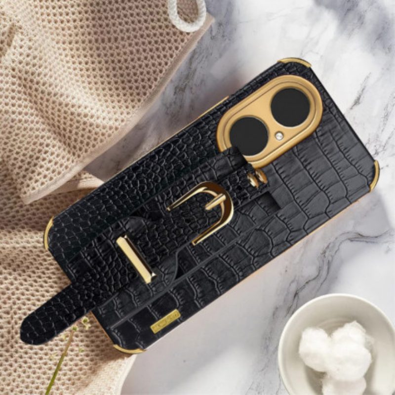 Hoesje voor Huawei P50 Pro Croco Band