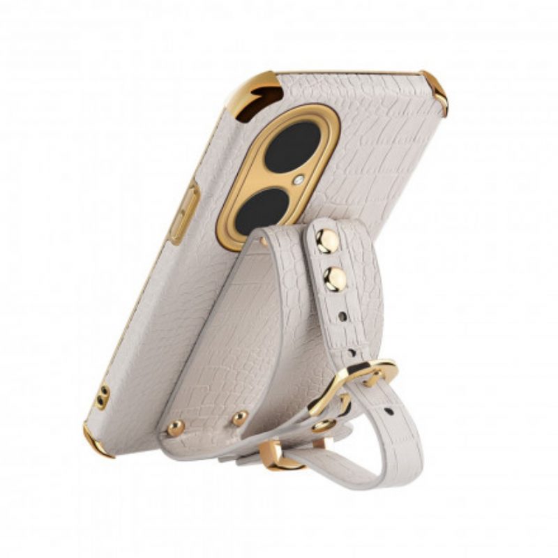 Hoesje voor Huawei P50 Pro Croco Band