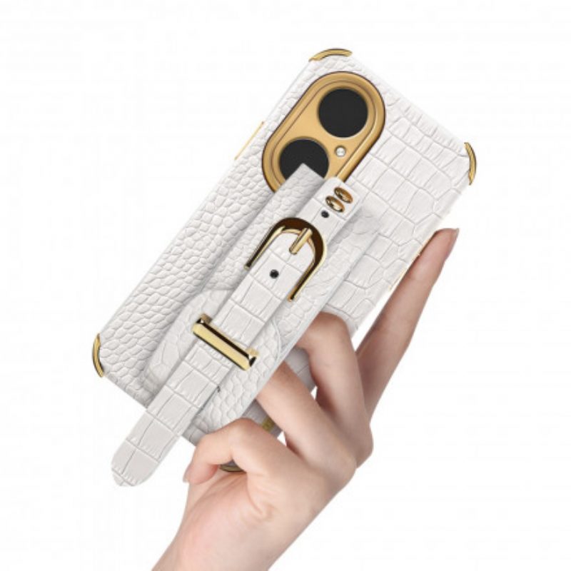 Hoesje voor Huawei P50 Pro Croco Band