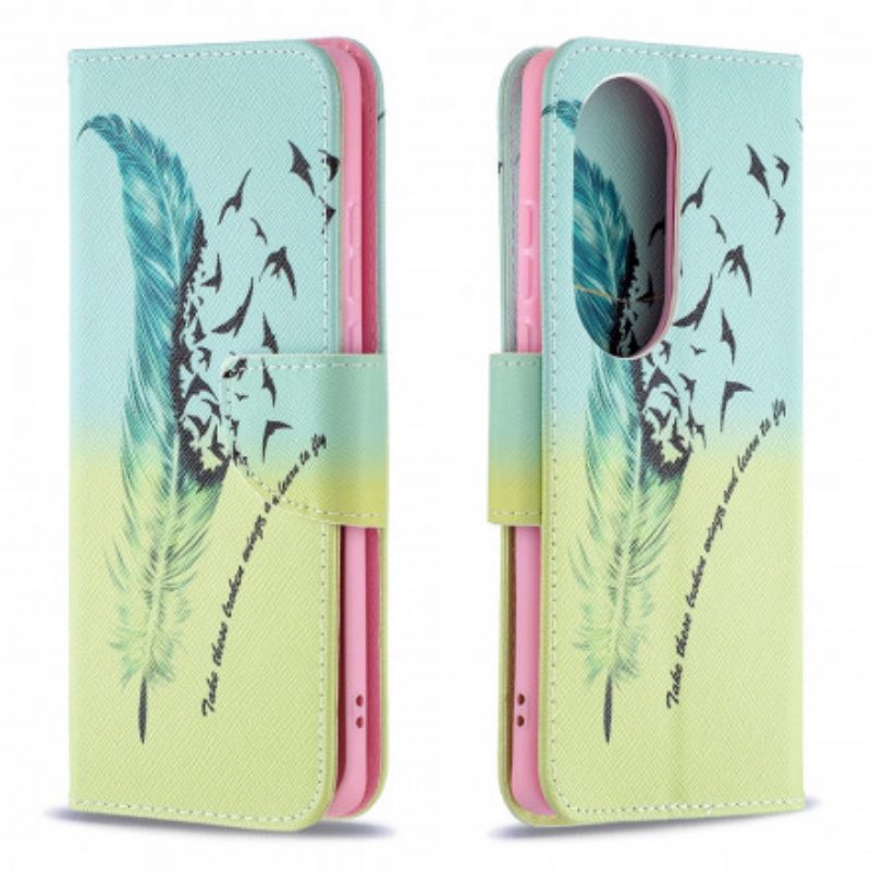 Leren Hoesje voor Huawei P50 Pro Leren Vliegen