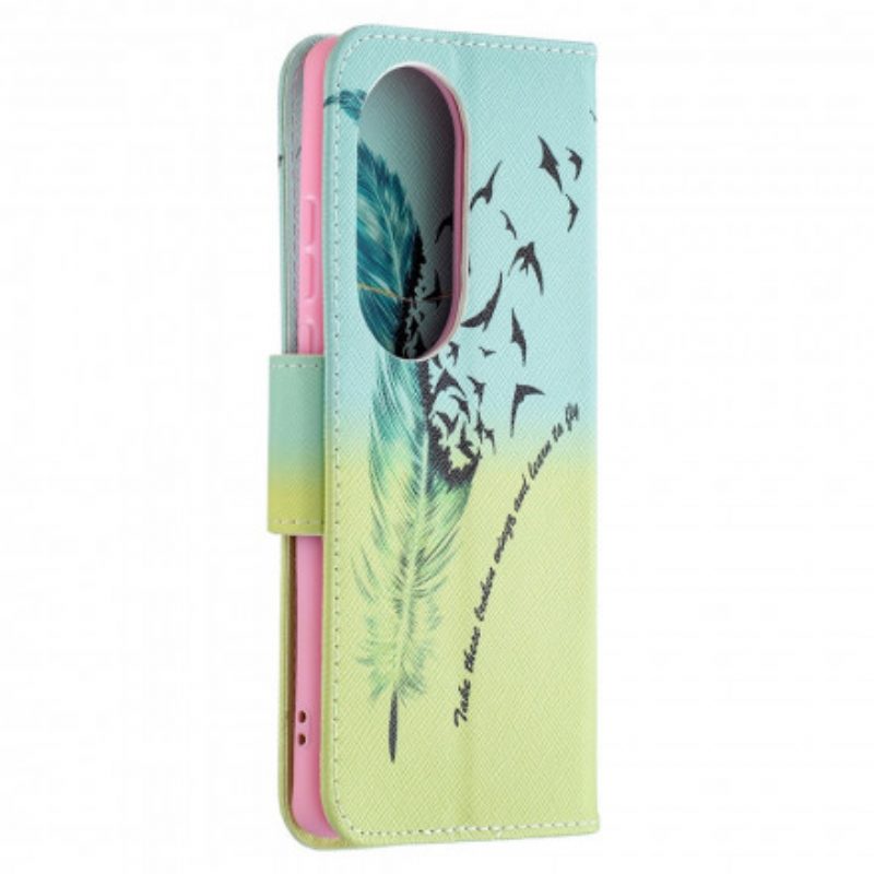 Leren Hoesje voor Huawei P50 Pro Leren Vliegen