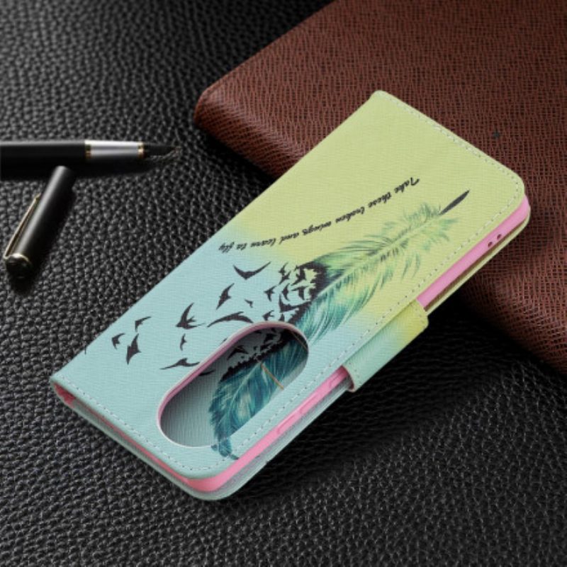 Leren Hoesje voor Huawei P50 Pro Leren Vliegen
