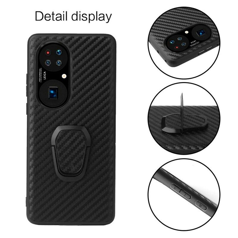 Telefoonhoesje voor Huawei P50 Pro Ringhouder In Slangenstijl