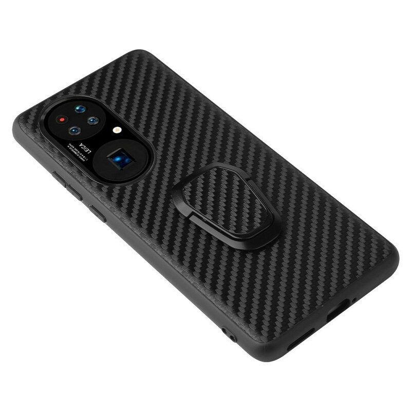 Telefoonhoesje voor Huawei P50 Pro Ringhouder In Slangenstijl