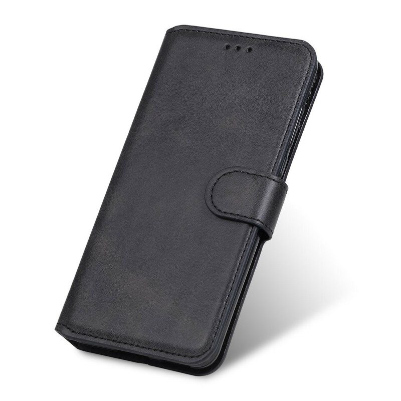 Folio-hoesje voor Huawei P40 Lite E Klassiek Leereffect