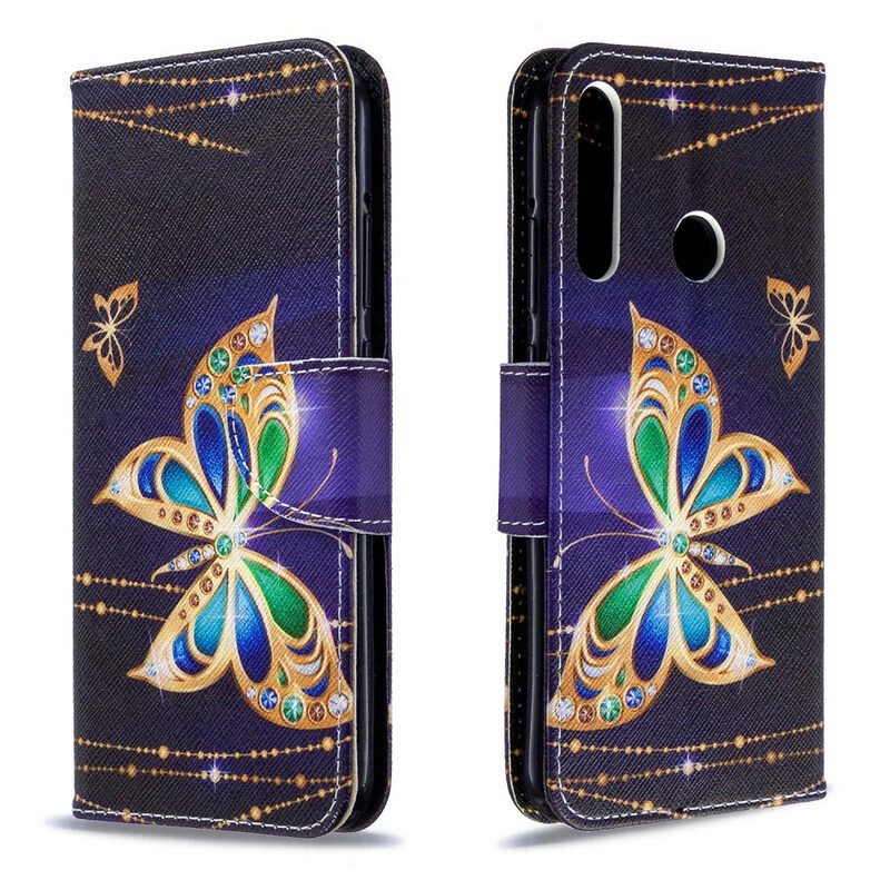 Leren Hoesje voor Huawei P40 Lite E Vlinders Koningen