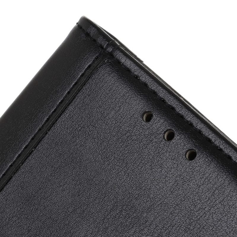 Folio-hoesje voor Realme 9i Klassieke Chique Stiksels