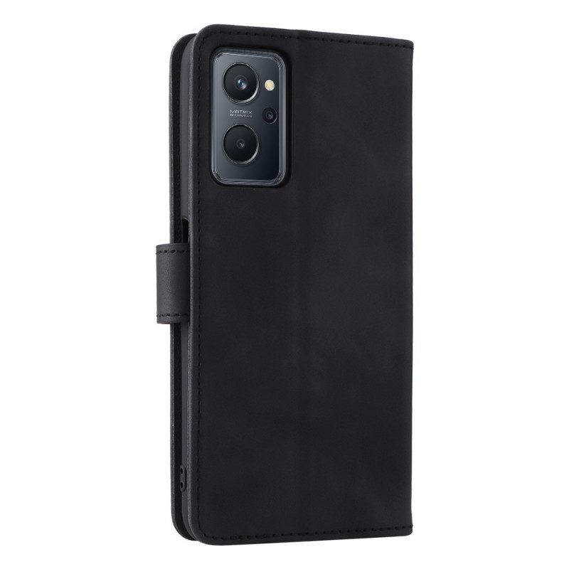 Folio-hoesje voor Realme 9i Lanyard Van Zachte Huid