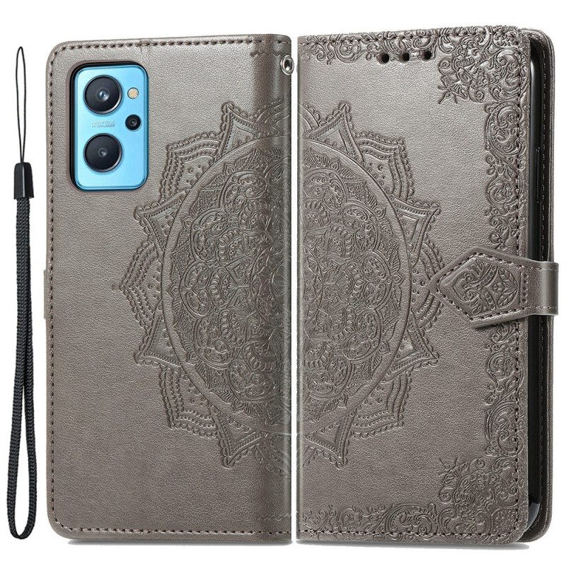 Leren Hoesje voor Realme 9i Middeleeuwse Mandala