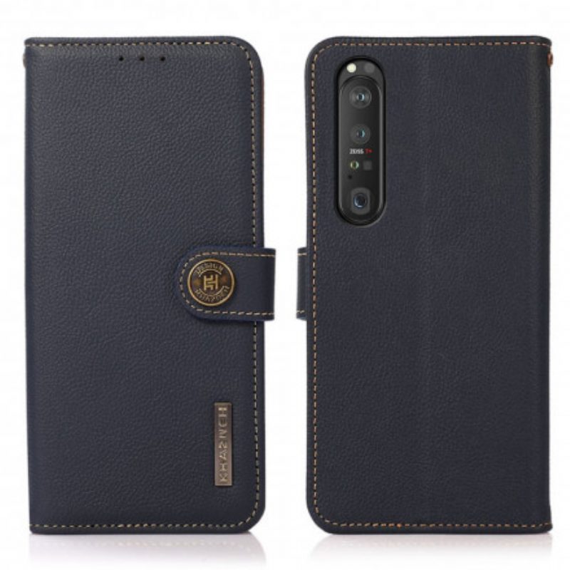 Folio-hoesje voor Sony Xperia 1 III Imitatieleer Khazneh Rfid