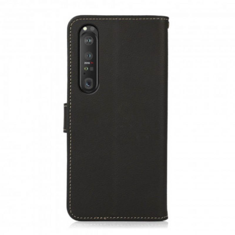 Folio-hoesje voor Sony Xperia 1 III Imitatieleer Khazneh Rfid