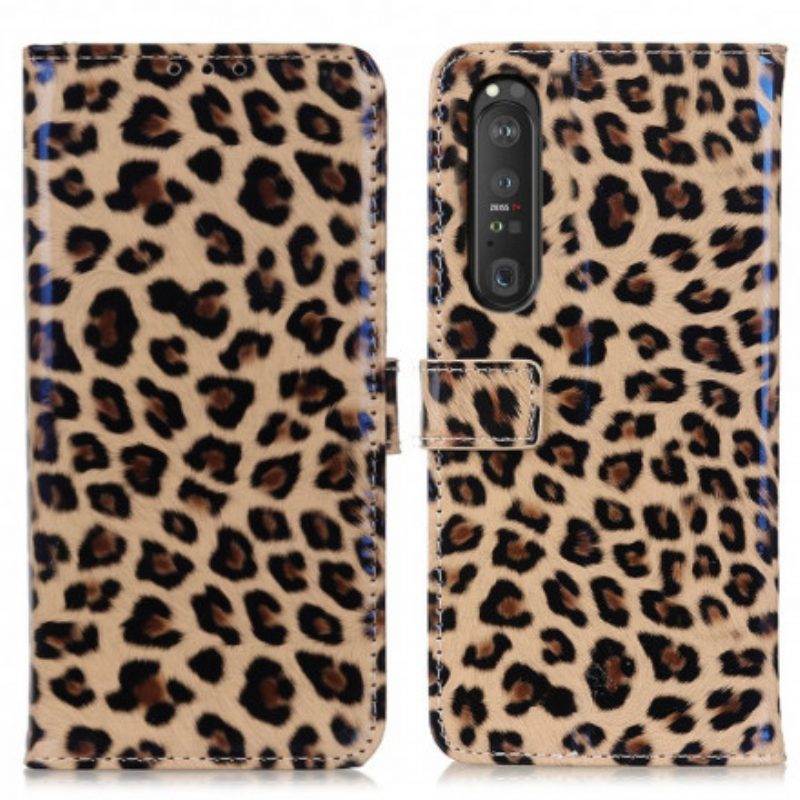 Leren Hoesje voor Sony Xperia 1 III Luipaard