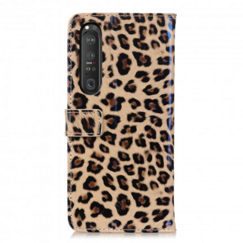 Leren Hoesje voor Sony Xperia 1 III Luipaard