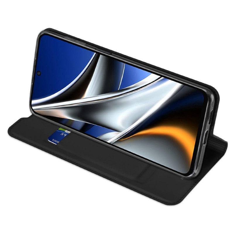 Bescherming Hoesje voor Poco X4 Pro 5G Folio-hoesje Skinpro Dux Ducis