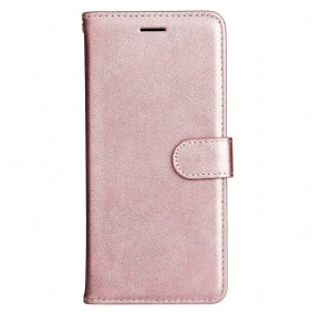 Folio-hoesje voor Poco X4 Pro 5G Met Ketting Effen Met Bandje