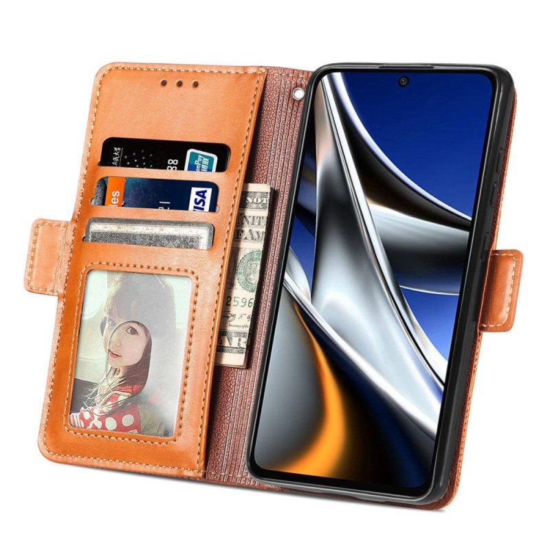 Folio-hoesje voor Poco X4 Pro 5G Vintage-stijl