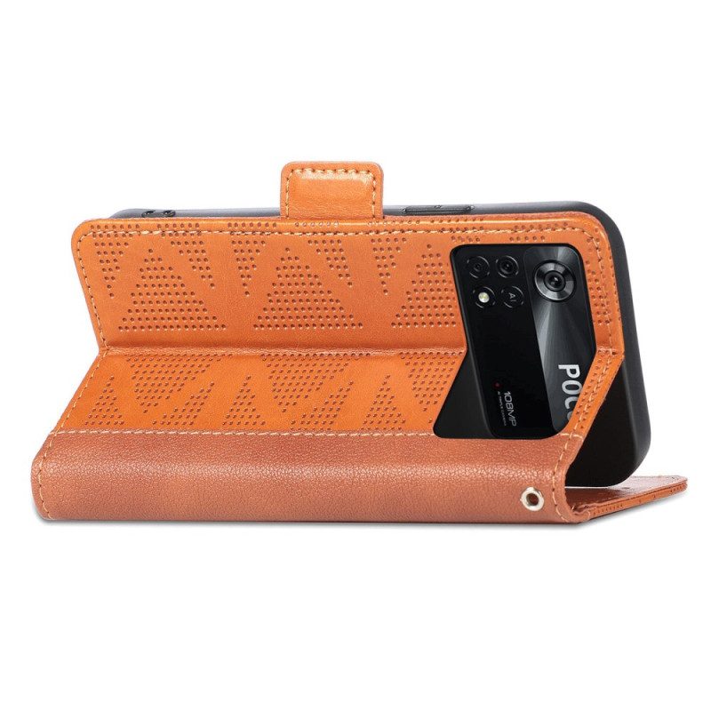 Folio-hoesje voor Poco X4 Pro 5G Vintage-stijl