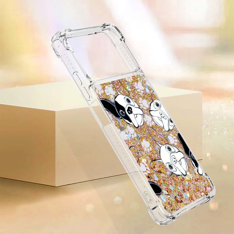 Hoesje voor Poco X4 Pro 5G Mr Dog Pailletten