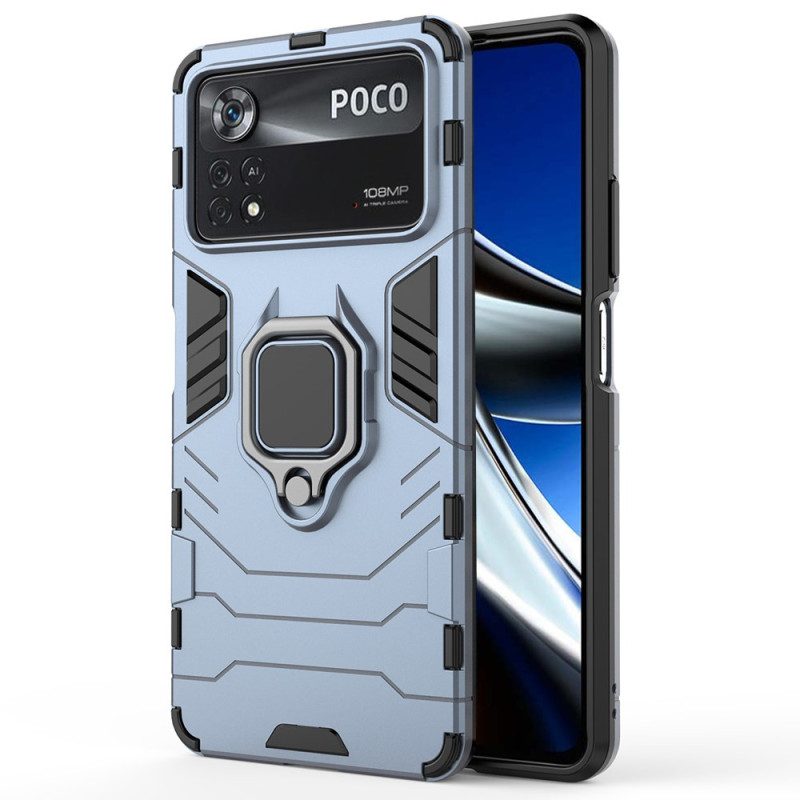 Hoesje voor Poco X4 Pro 5G Ringbestendig