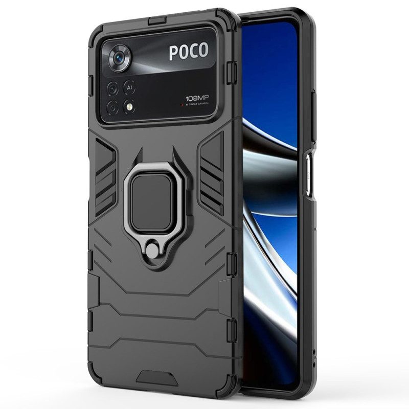 Hoesje voor Poco X4 Pro 5G Ringbestendig