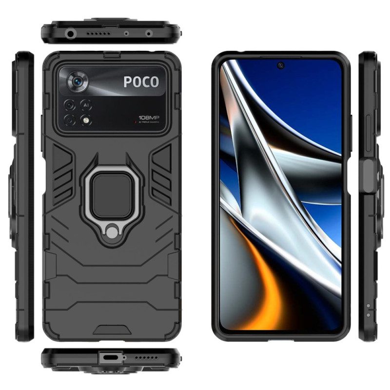 Hoesje voor Poco X4 Pro 5G Ringbestendig