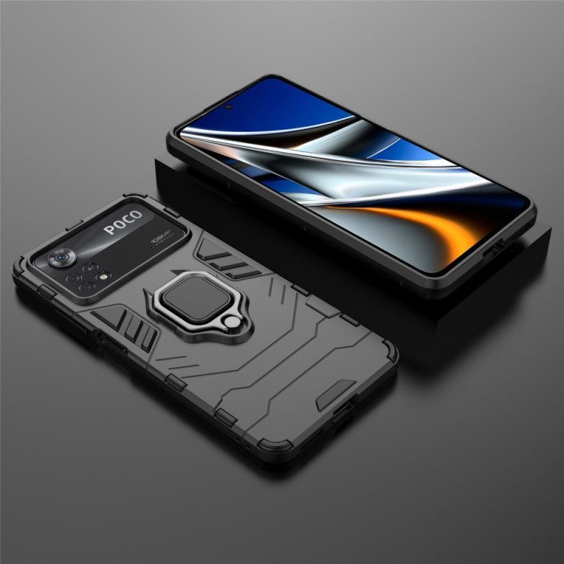 Hoesje voor Poco X4 Pro 5G Ringbestendig