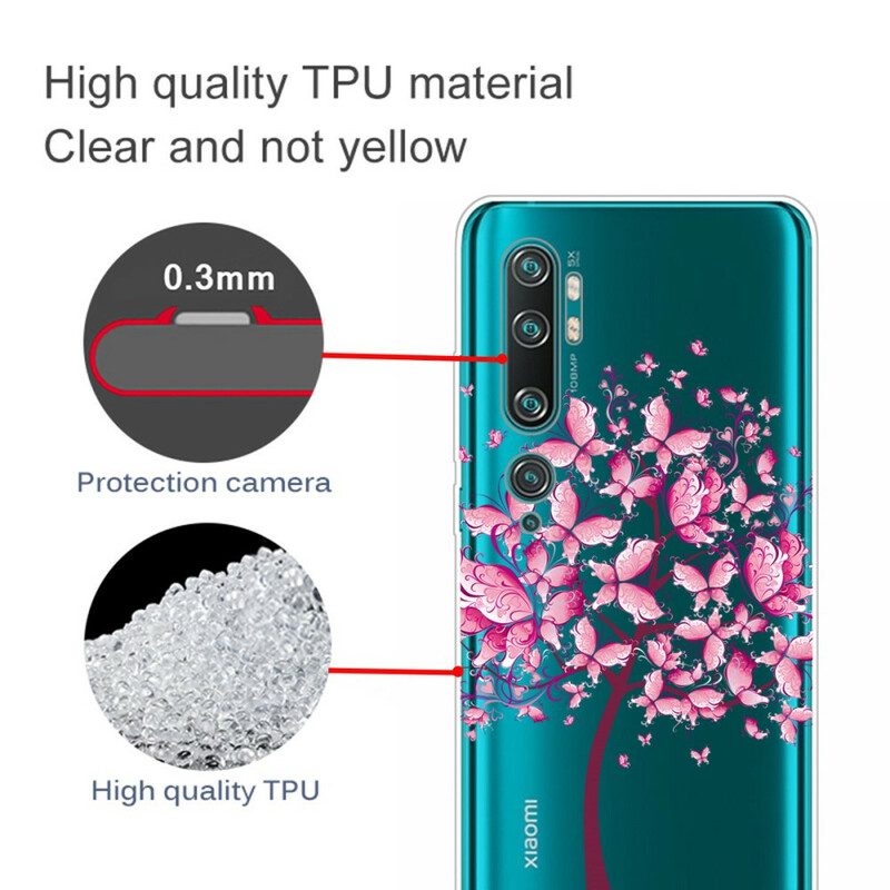 Hoesje voor Xiaomi Mi Note 10 / 10 Pro Roze Boomtop