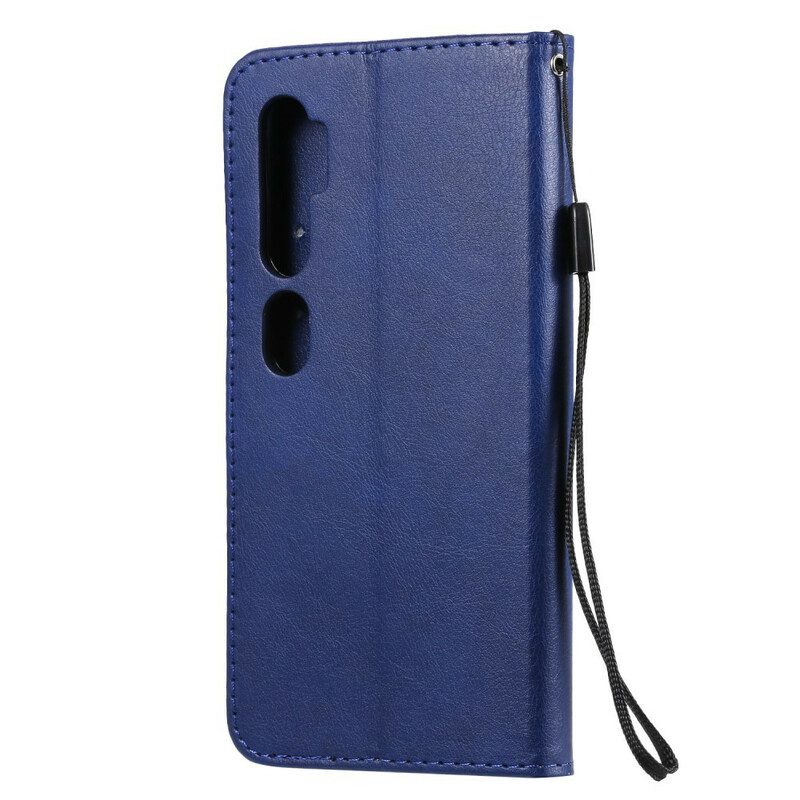 Leren Hoesje voor Xiaomi Mi Note 10 / 10 Pro Met Ketting Leren Stijl Met Bandjes