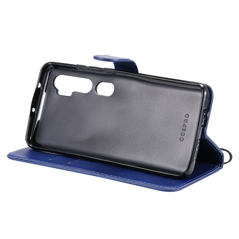 Leren Hoesje voor Xiaomi Mi Note 10 / 10 Pro Met Ketting Leren Stijl Met Bandjes