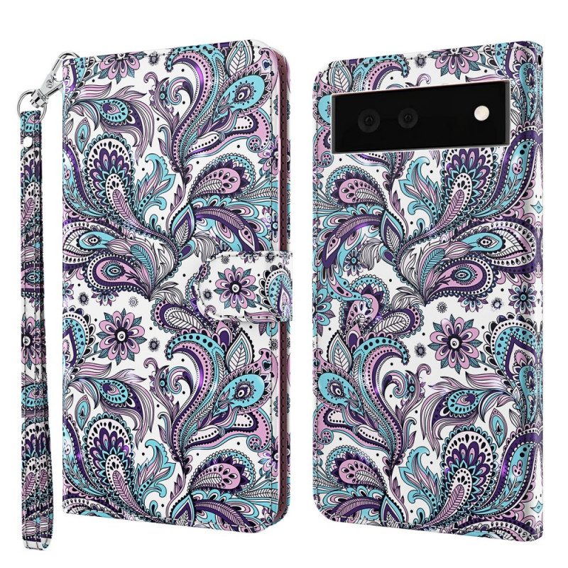 Folio-hoesje voor Google Pixel 6 Bloemen Patronen