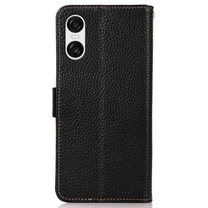 Leren Hoesje Voor Sony Xperia 10 Vi Khazneh Rfid-blokkeerportemonnee