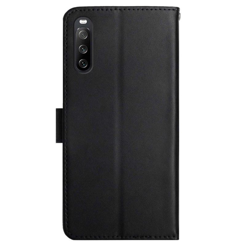 Leren Hoesje Voor Sony Xperia 10 Vi Nappaleer