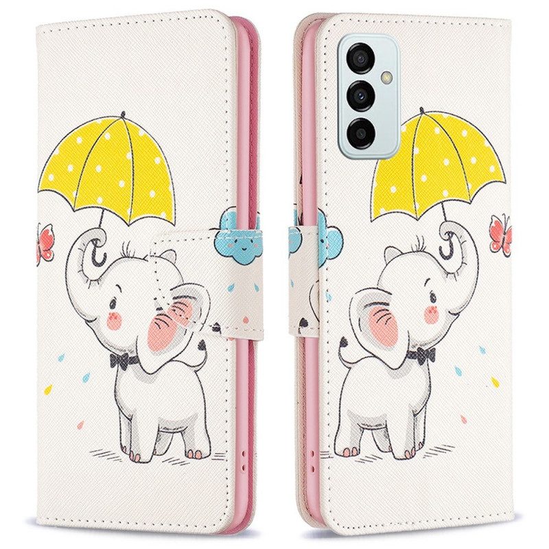 Folio-hoesje voor Samsung Galaxy M23 5G Baby Olifant