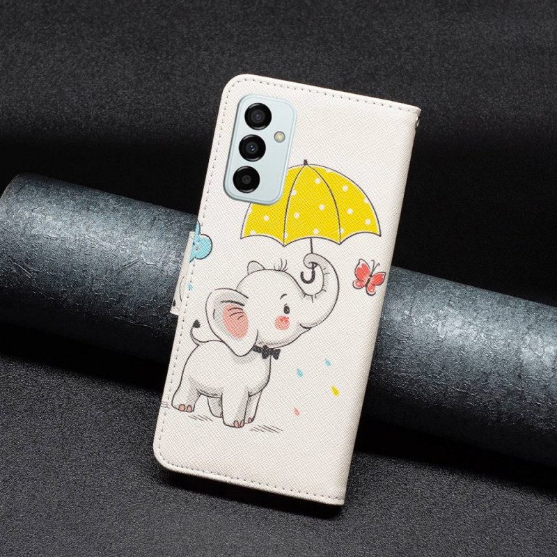 Folio-hoesje voor Samsung Galaxy M23 5G Baby Olifant