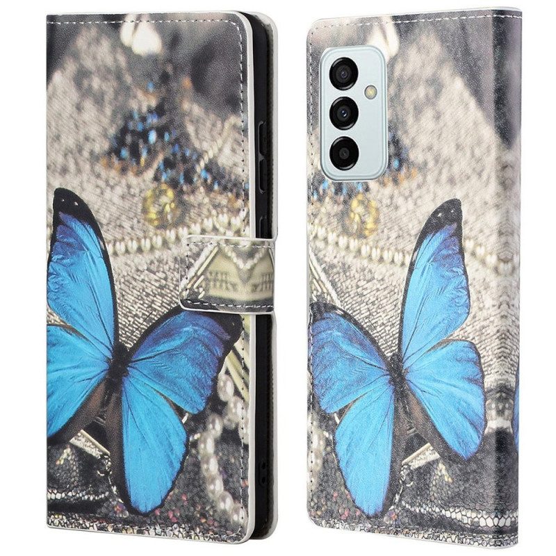 Folio-hoesje voor Samsung Galaxy M23 5G Blauwe Vlinder