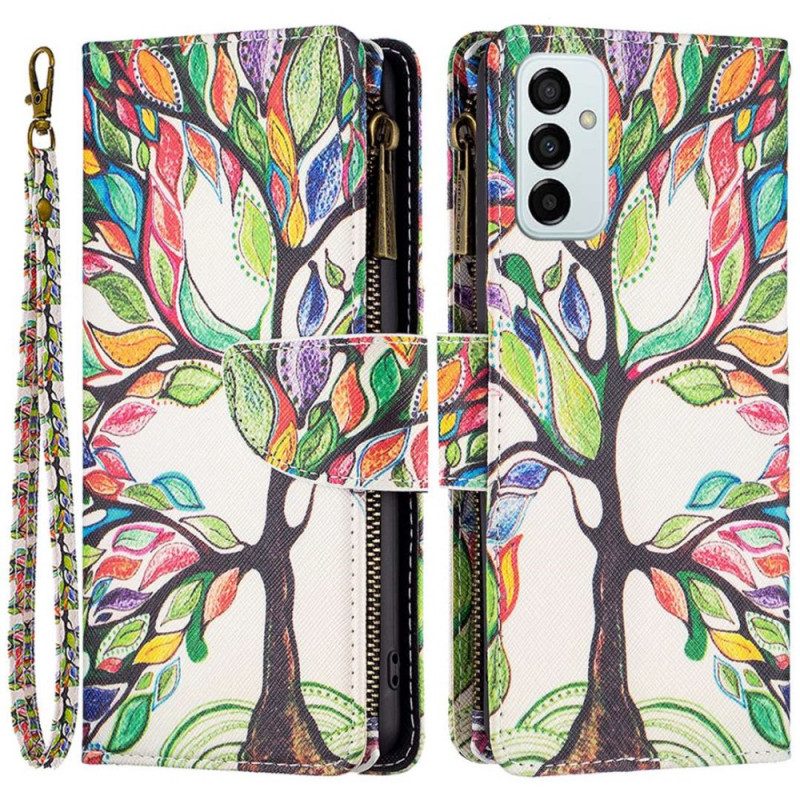 Folio-hoesje voor Samsung Galaxy M23 5G Boom Portemonnee En Lanyard