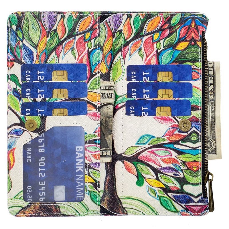 Folio-hoesje voor Samsung Galaxy M23 5G Boom Portemonnee En Lanyard