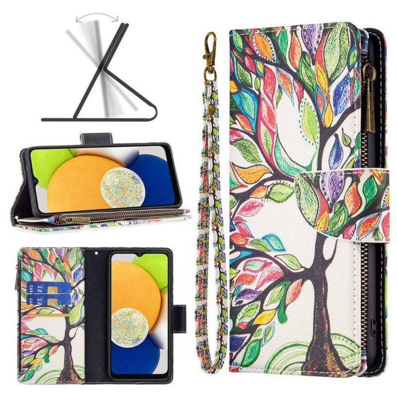Folio-hoesje voor Samsung Galaxy M23 5G Boom Portemonnee En Lanyard