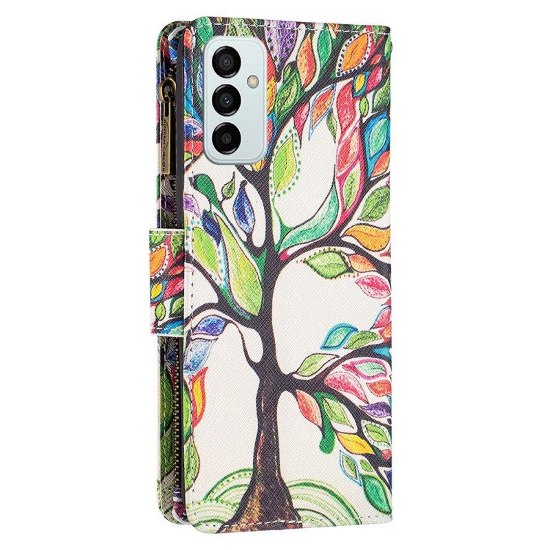 Folio-hoesje voor Samsung Galaxy M23 5G Boom Portemonnee En Lanyard