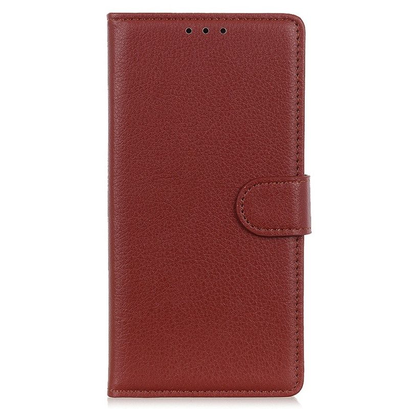 Folio-hoesje voor Samsung Galaxy M23 5G Traditionele Leerstijl