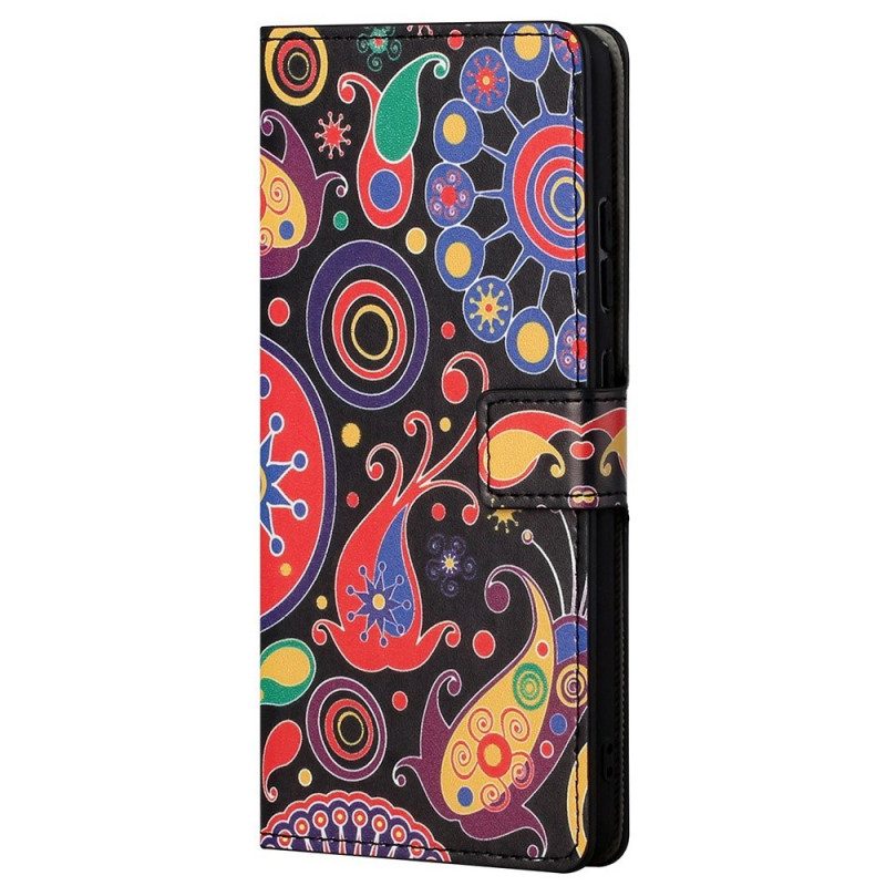 Leren Hoesje voor Samsung Galaxy M23 5G Galaxy Patroon