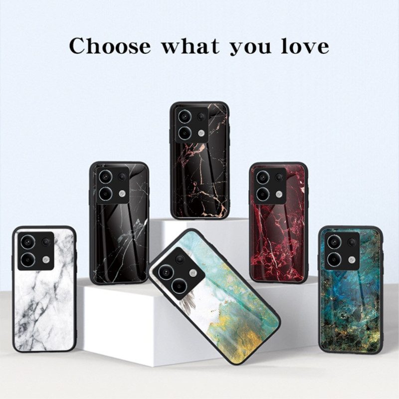 Case Hoesje Poco X6 5g Telefoonhoesje Zwart En Goud Marmer Gehard Glas