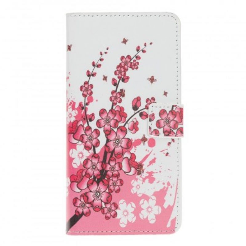 Folio-hoesje voor Samsung Galaxy A70 Tropische Bloemen