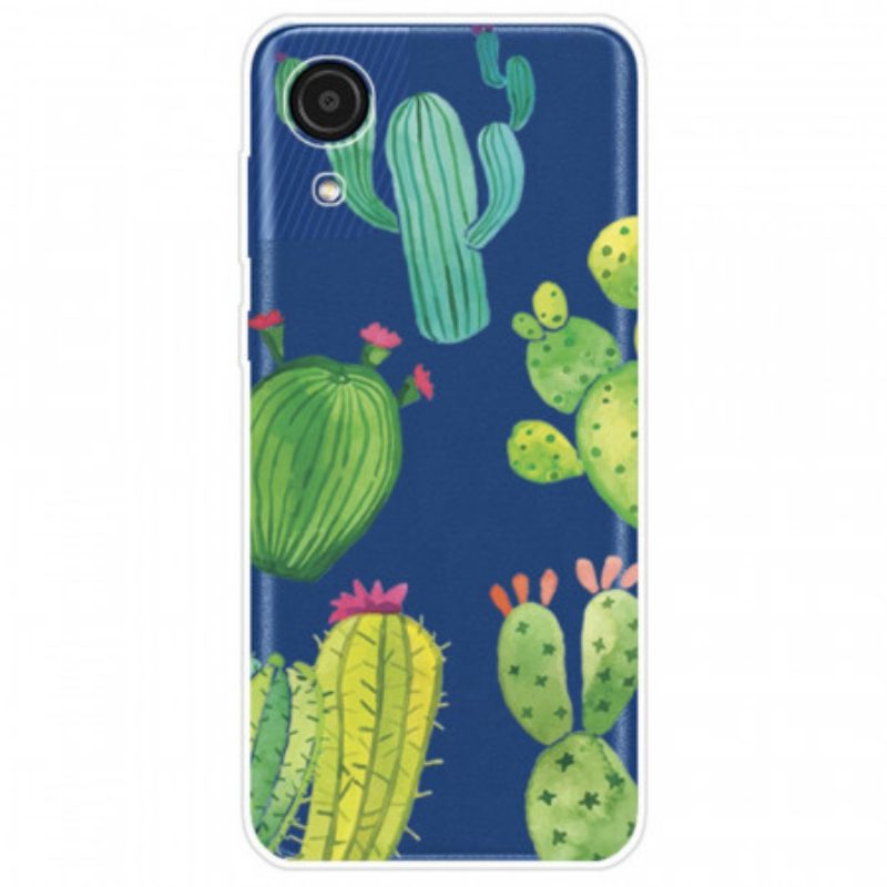 Telefoonhoesje voor Samsung Galaxy A03 Core Aquarel Cactussen