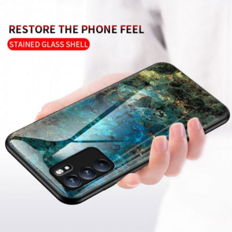 Hoesje voor Oppo Reno 6 5G Premium Kleuren Gehard Glas